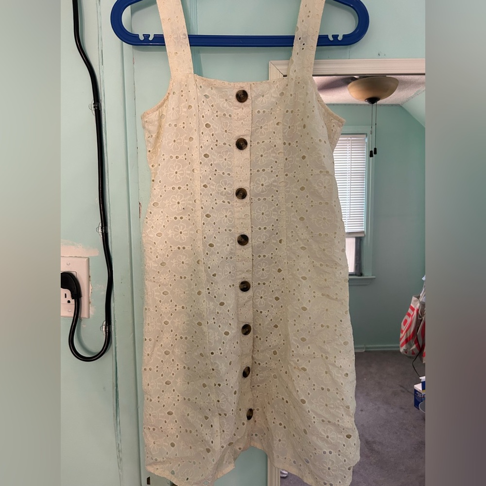 American Eagle Outfitters Off-white Lace Sundress